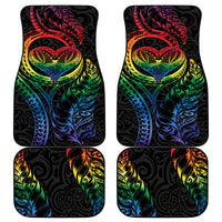 New Zealand Pride Car Mats Takatapui Rainbow Fern LT7 - Polynesian Pride