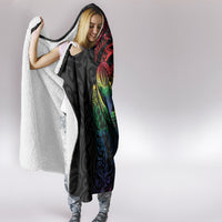 New Zealand Pride Hooded Blanket Takatapui Rainbow Fern LT7 - Polynesian Pride