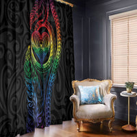 New Zealand Pride Window Curtain Takatapui Rainbow Fern LT7 - Polynesian Pride
