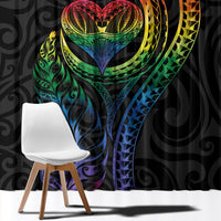 New Zealand Pride Window Curtain Takatapui Rainbow Fern LT7 - Polynesian Pride