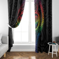 New Zealand Pride Window Curtain Takatapui Rainbow Fern LT7 - Polynesian Pride