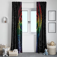 New Zealand Pride Window Curtain Takatapui Rainbow Fern LT7 - Polynesian Pride