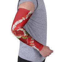 Hawaii Island Flowers Lei Arm Sleeves Ohia Lehua Scarlet Red LT7 - Polynesian Pride