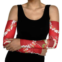Hawaii Island Flowers Lei Arm Sleeves Ohia Lehua Scarlet Red LT7 - Polynesian Pride