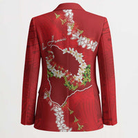 Hawaii Island Flowers Lei Blazer Ohia Lehua Scarlet Red LT7 - Polynesian Pride