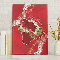 Hawaii Island Flowers Lei Canvas Wall Art Ohia Lehua Scarlet Red LT7 Without Frame Red - Polynesian Pride