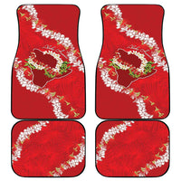 Hawaii Island Flowers Lei Car Mats Ohia Lehua Scarlet Red LT7 - Polynesian Pride