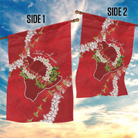 Hawaii Island Flowers Lei Garden Flag Ohia Lehua Scarlet Red LT7 - Polynesian Pride