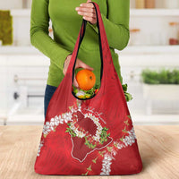 Hawaii Island Flowers Lei Grocery Bag Ohia Lehua Scarlet Red LT7 - Polynesian Pride