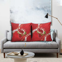 Hawaii Island Flowers Lei Pillow Cover Ohia Lehua Scarlet Red LT7 - Polynesian Pride