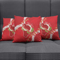 Hawaii Island Flowers Lei Pillow Cover Ohia Lehua Scarlet Red LT7 - Polynesian Pride