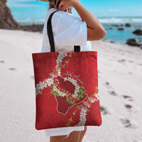 Hawaii Island Flowers Lei Tote Bag Ohia Lehua Scarlet Red LT7 - Polynesian Pride