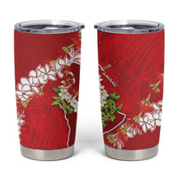 Hawaii Island Flowers Lei Tumbler Cup Ohia Lehua Scarlet Red LT7 Red - Polynesian Pride