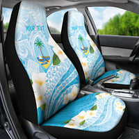 Guam Chamorro Guasali Flowers Car Seat Cover Aqua Gradient LT7