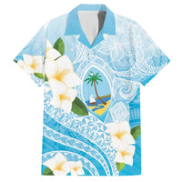 Guam Chamorro Guasali Flowers Hawaiian Shirt Aqua Gradient LT7 Aquamarine - Polynesian Pride