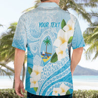 Guam Chamorro Guasali Flowers Hawaiian Shirt Aqua Gradient LT7 - Polynesian Pride