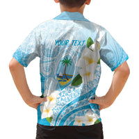 Guam Chamorro Guasali Flowers Hawaiian Shirt Aqua Gradient LT7 - Polynesian Pride