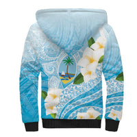 Guam Chamorro Guasali Flowers Sherpa Hoodie Aqua Gradient LT7 - Polynesian Pride