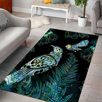 Aotearoa Maori Mahuru Area Rug Spring Time - Paua Shell Green LT7 - Polynesian Pride