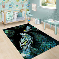 Aotearoa Maori Mahuru Area Rug Spring Time - Paua Shell Green LT7 - Polynesian Pride
