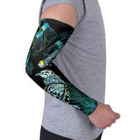 Aotearoa Maori Mahuru Arm Sleeves Spring Time - Paua Shell Green LT7 - Polynesian Pride
