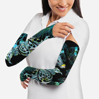 Aotearoa Maori Mahuru Arm Sleeves Spring Time - Paua Shell Green LT7 - Polynesian Pride