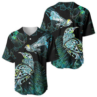 Aotearoa Maori Mahuru Baseball Jersey Spring Time - Paua Shell Green LT7 - Polynesian Pride