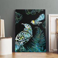 Aotearoa Maori Mahuru Canvas Wall Art Spring Time - Paua Shell Green LT7 - Polynesian Pride