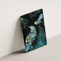 Aotearoa Maori Mahuru Canvas Wall Art Spring Time - Paua Shell Green LT7 - Polynesian Pride