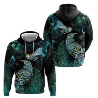 Aotearoa Maori Mahuru Hoodie Spring Time - Paua Shell Green LT7 - Polynesian Pride