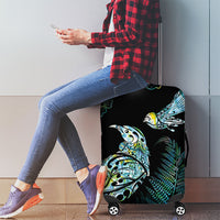 Aotearoa Maori Mahuru Luggage Cover Spring Time - Paua Shell Green LT7 - Polynesian Pride