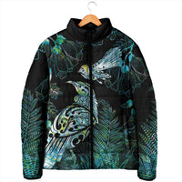 Aotearoa Maori Mahuru Padded Jacket Spring Time - Paua Shell Green LT7 - Polynesian Pride