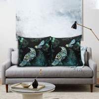 Aotearoa Maori Mahuru Pillow Cover Spring Time - Paua Shell Green LT7 - Polynesian Pride
