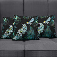 Aotearoa Maori Mahuru Pillow Cover Spring Time - Paua Shell Green LT7 - Polynesian Pride