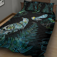 Aotearoa Maori Mahuru Quilt Bed Set Spring Time - Paua Shell Green LT7 - Polynesian Pride
