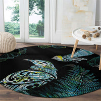Aotearoa Maori Mahuru Round Carpet Spring Time - Paua Shell Green LT7 - Polynesian Pride