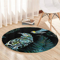 Aotearoa Maori Mahuru Round Carpet Spring Time - Paua Shell Green LT7 - Polynesian Pride