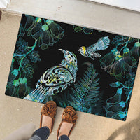Aotearoa Maori Mahuru Rubber Doormat Spring Time - Paua Shell Green LT7 - Polynesian Pride