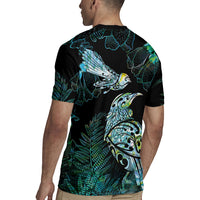Aotearoa Maori Mahuru Rugby Jersey Spring Time - Paua Shell Green LT7 - Polynesian Pride
