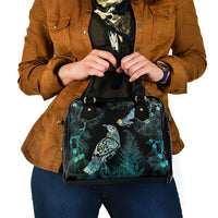 Aotearoa Maori Mahuru Shoulder Handbag Spring Time - Paua Shell Green LT7 - Polynesian Pride