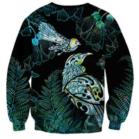 Aotearoa Maori Mahuru Sweatshirt Spring Time - Paua Shell Green LT7 - Polynesian Pride