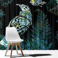 Aotearoa Maori Mahuru Window Curtain Spring Time - Paua Shell Green LT7 - Polynesian Pride
