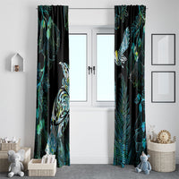 Aotearoa Maori Mahuru Window Curtain Spring Time - Paua Shell Green LT7 - Polynesian Pride