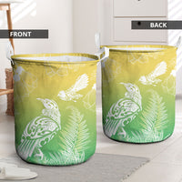 Aotearoa Maori Mahuru Tui With Pikawakawa Laundry Basket Spring Time LT7 - Polynesian Pride