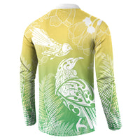 Aotearoa Maori Mahuru Tui With Pikawakawa Button Sweatshirt Spring Time LT7 - Polynesian Pride