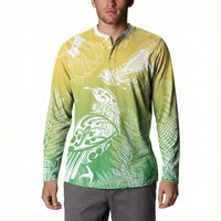 Aotearoa Maori Mahuru Tui With Pikawakawa Button Sweatshirt Spring Time LT7 - Polynesian Pride