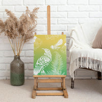 Aotearoa Maori Mahuru Tui With Pikawakawa Canvas Wall Art Spring Time LT7 - Polynesian Pride