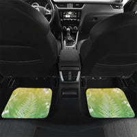 Aotearoa Maori Mahuru Tui With Pikawakawa Car Mats Spring Time LT7 Set 2pcs - Back Green - Polynesian Pride