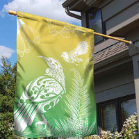 Aotearoa Maori Mahuru Tui With Pikawakawa Garden Flag Spring Time LT7 - Polynesian Pride