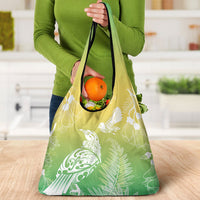 Aotearoa Maori Mahuru Tui With Pikawakawa Grocery Bag Spring Time LT7 - Polynesian Pride